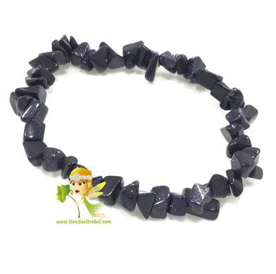 Pulsera Aventurina Oro Azul Chip