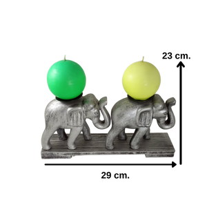 Elefantes con velita (Figura Decoración)