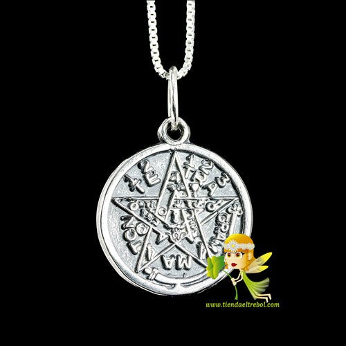 Tetragramatón Medalla Colgante Plata