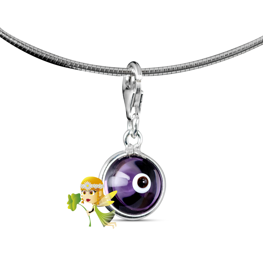 Ojo Turco Morado - Charm Plata 925