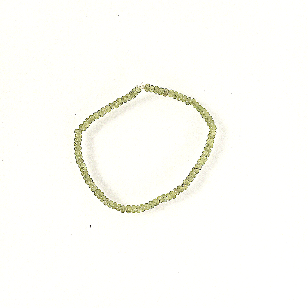 Pulsera de Peridoto con Esferas de 2 MM